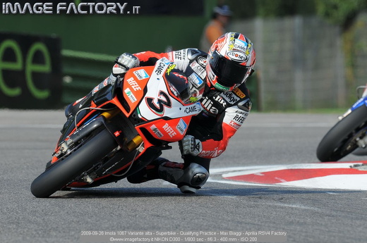 2009-09-26 Imola 1067 Variante alta - Superbike - Qualifyng Practice - Max Biaggi - Aprilia RSV4 Factory